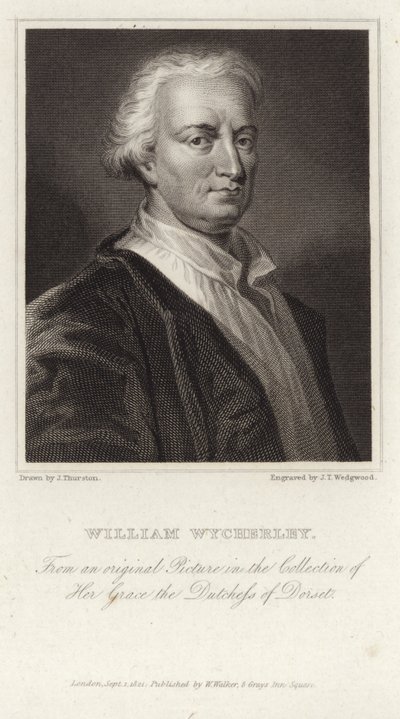 Portrait de William Wycherley - English School