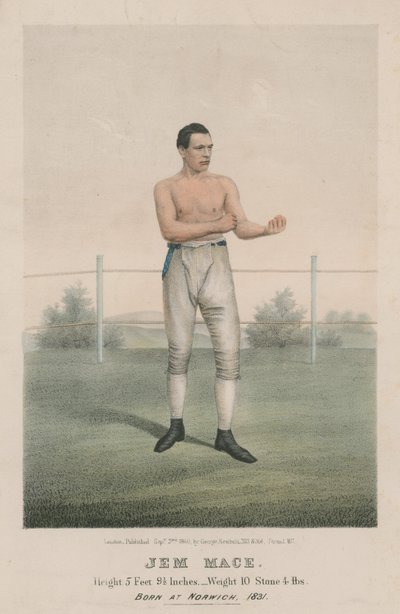 Portrait du boxeur Jem Mace - English School