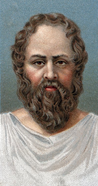 Portrait de Socrate (469-399 av. J.-C.) - De la série « Leaders of Men » - English School