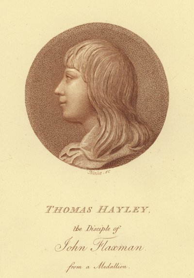 Portrait du sculpteur Thomas Hayley, disciple de John Flaxman - English School
