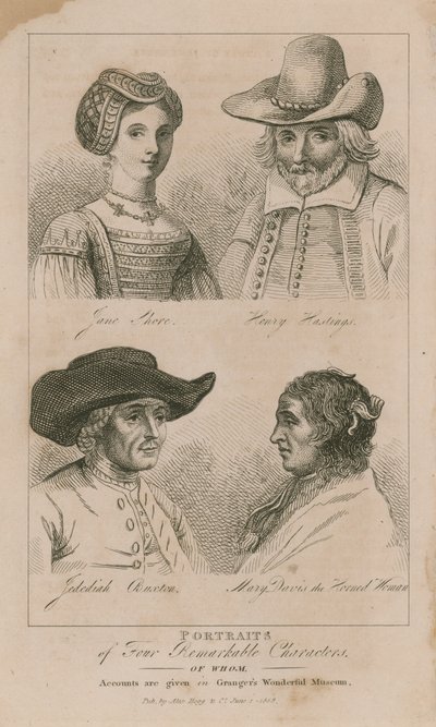 Portraits de quatre personnages remarquables - English School