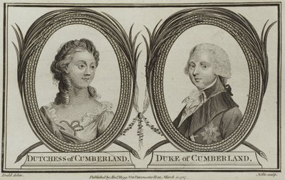 Portraits de la duchesse et du duc de Cumberland - English School