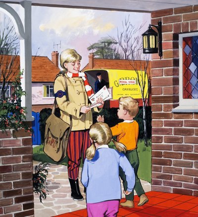 Factrice livrant des lettres - English School