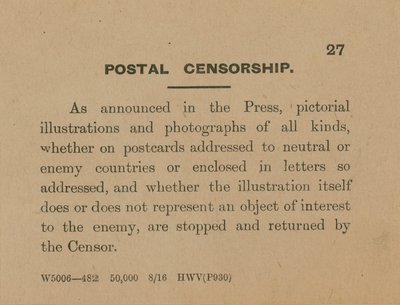 Censure postale - English School