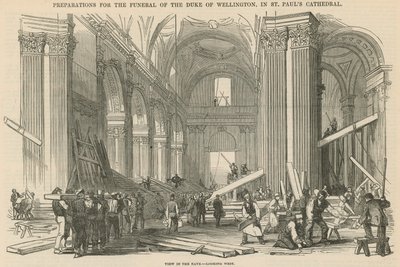 Préparatifs pour les funérailles du duc de Wellington - English School