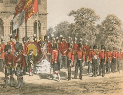Présentation des médailles de Crimée par Sa Majesté, Horse Guards, Londres - English School