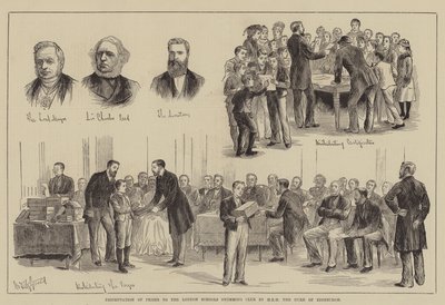 Remise des Prix au Club de Natation des Écoles de Londres par SAR le Duc d