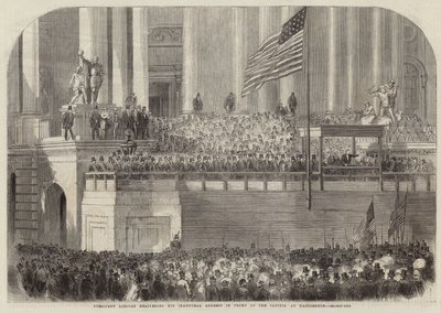 Le président Lincoln prononçant son discours inaugural - English School