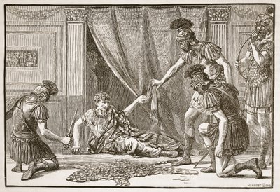 Les gardes prétoriens acclamant Claude comme Imperator - English School