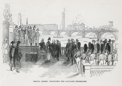 Le prince Albert inspectant le télégraphe galvanique - English School