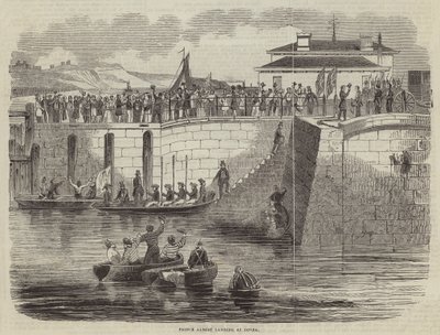 Le prince Albert débarquant à Douvres - English School