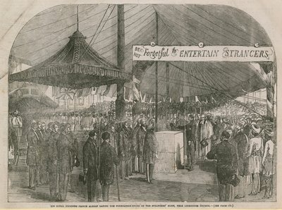 Le prince Albert posant la première pierre de la maison des étrangers - English School