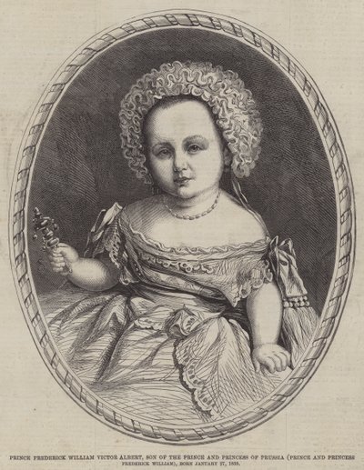 Prince Frederick William Victor Albert, fils du prince et de la princesse de Prusse, né le 27 janvier 1859 (gravure) - English School