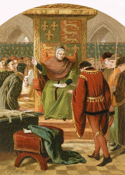 Le prince Henri devant le juge Gascoigne - English School