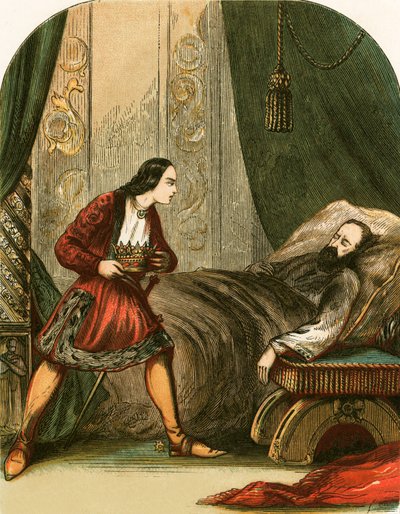 Le prince Henri emportant la couronne de son père - English School
