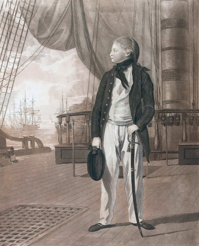 Prince William Henry en tant que midshipman, plus tard Roi William IV - English School