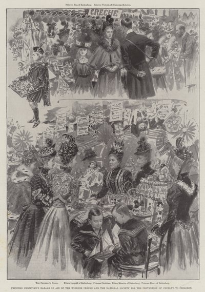Bazar de la princesse Christian au profit de la crèche de Windsor et de la Société nationale pour la prévention de la cruauté envers les enfants - English School