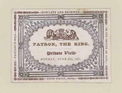 Imprimeurs en or, Howlett et Brimmer, carte de visite - English School