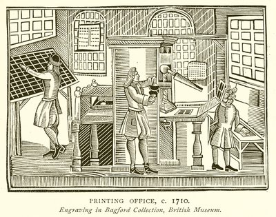 Imprimerie, vers 1710 - English School