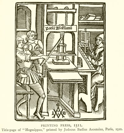 Presse à imprimer, 1511 - English School