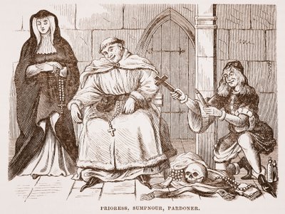 Prieure, Sumpnour, Pardoner - English School