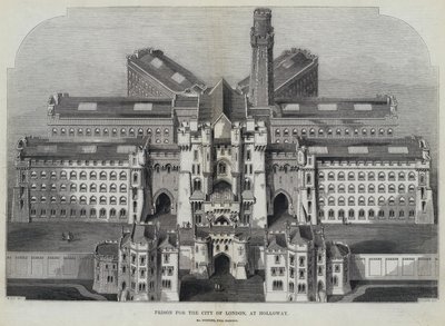Prison de la ville de Londres, à Holloway (gravure) - English School