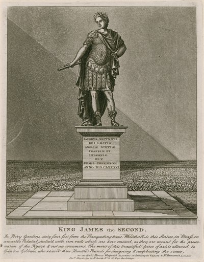 Jardin Privé de Westminster, Statue du roi Jacques II - English School