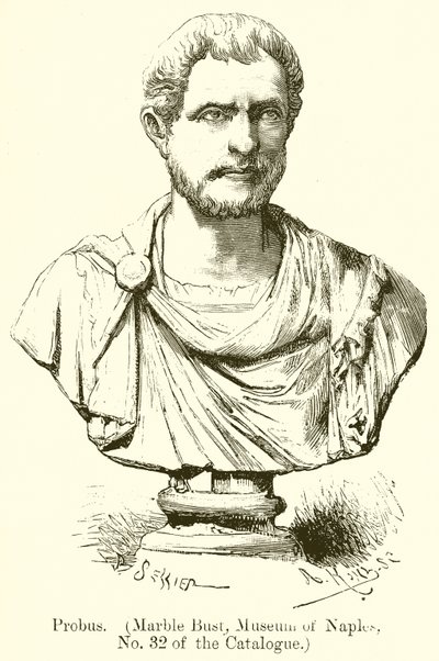 Probus. (Buste en marbre, Musée de Naples, n° 32 du catalogue) (gravure) - English School
