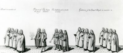 Procession lors du couronnement de James II, 1687 - English School