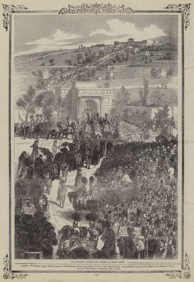 Procession du duc de Sussex entrant au cimetière de Kensal Green - English School