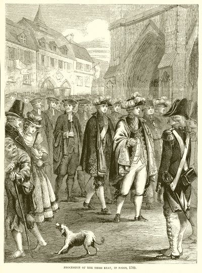 Procession du Tiers État, à Paris, 1789 - English School