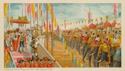 Proclamation de Victoria impératrice des Indes - Delhi - 1er janvier 1877 - English School
