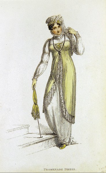 Robe de promenade, planche de mode de Ackermann