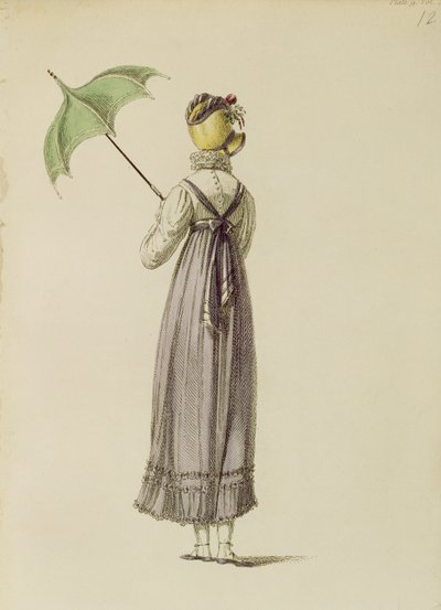 Robe de promenade, planche de mode de Ackermann