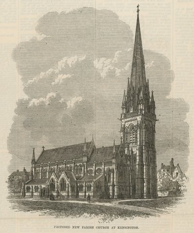 Nouvelle église paroissiale proposée à Kensington - English School