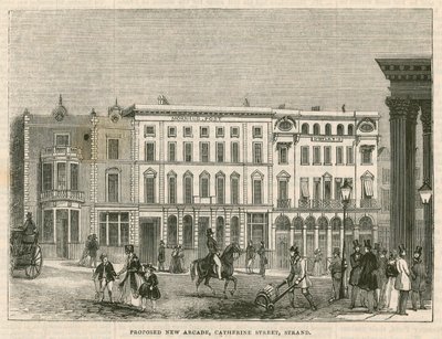 Nouvelle arcade proposée, Catherine Street, Strand, Londres - English School