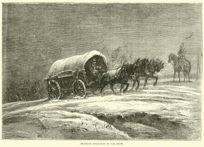 Poste de campagne prussien dans la neige, octobre 1870 - English School