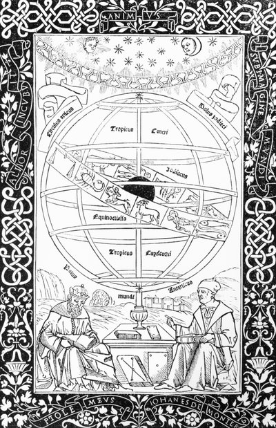 Système de Ptolémée, illustration de Science et Littérature du Moyen Âge et de la Renaissance, écrit et gravé par Paul Lacroix, 1878 - English School