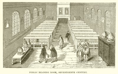 Salle de lecture publique, XVIIe siècle - English School