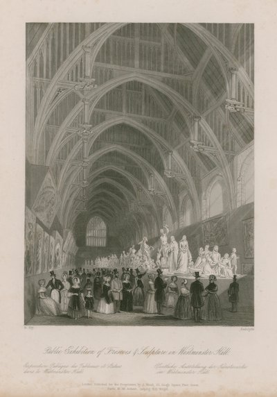 Exposition publique de fresques et de sculptures (gravure) - English School