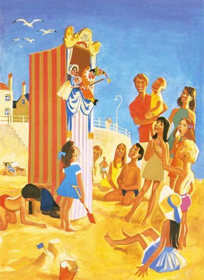 Spectacle de Punch et Judy sur la plage - English School