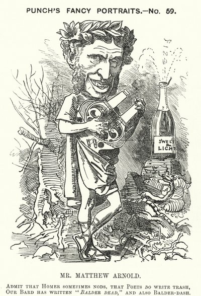 Dessin de Punch : Matthew Arnold, poète anglais - English School