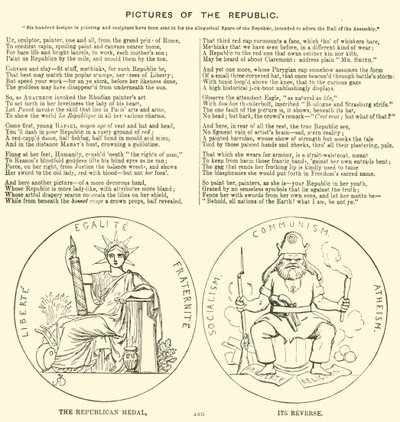 Caricature de Punch : Images de la République et son revers, Socialisme, Communisme et Athéisme - English School