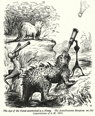 Dinosaures regardant une comète - English School