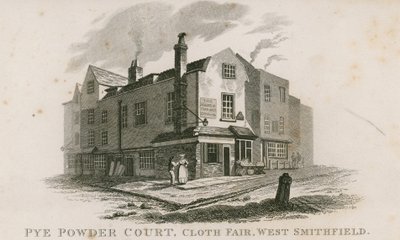 Pye Powder Court, Cloth Fair, West Smithfield, tenu à l