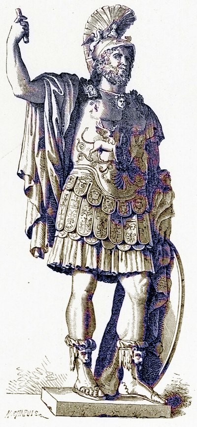 Pyrrhus, illustration de History of Rome par Victor Duruy, publiée en 1884 - English School