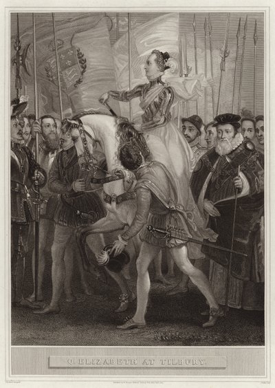 La reine Élisabeth à Tilbury - English School