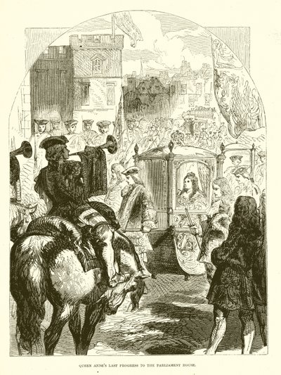 Dernière progression de la reine Anne vers la maison du Parlement - English School