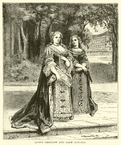 La reine Caroline et Lady Howard - English School