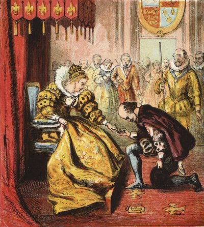 La Reine Élisabeth I et Shakespeare, pub. 1890 - English School